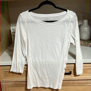 Loft Outlet Medium Ballet Neck Tee; 3/4 sleeve